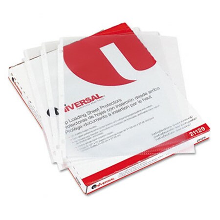 Universal Battery Universal Top-Load Poly Sheet Protectors Heavy Letter Non-Glare 50/Pack 21129